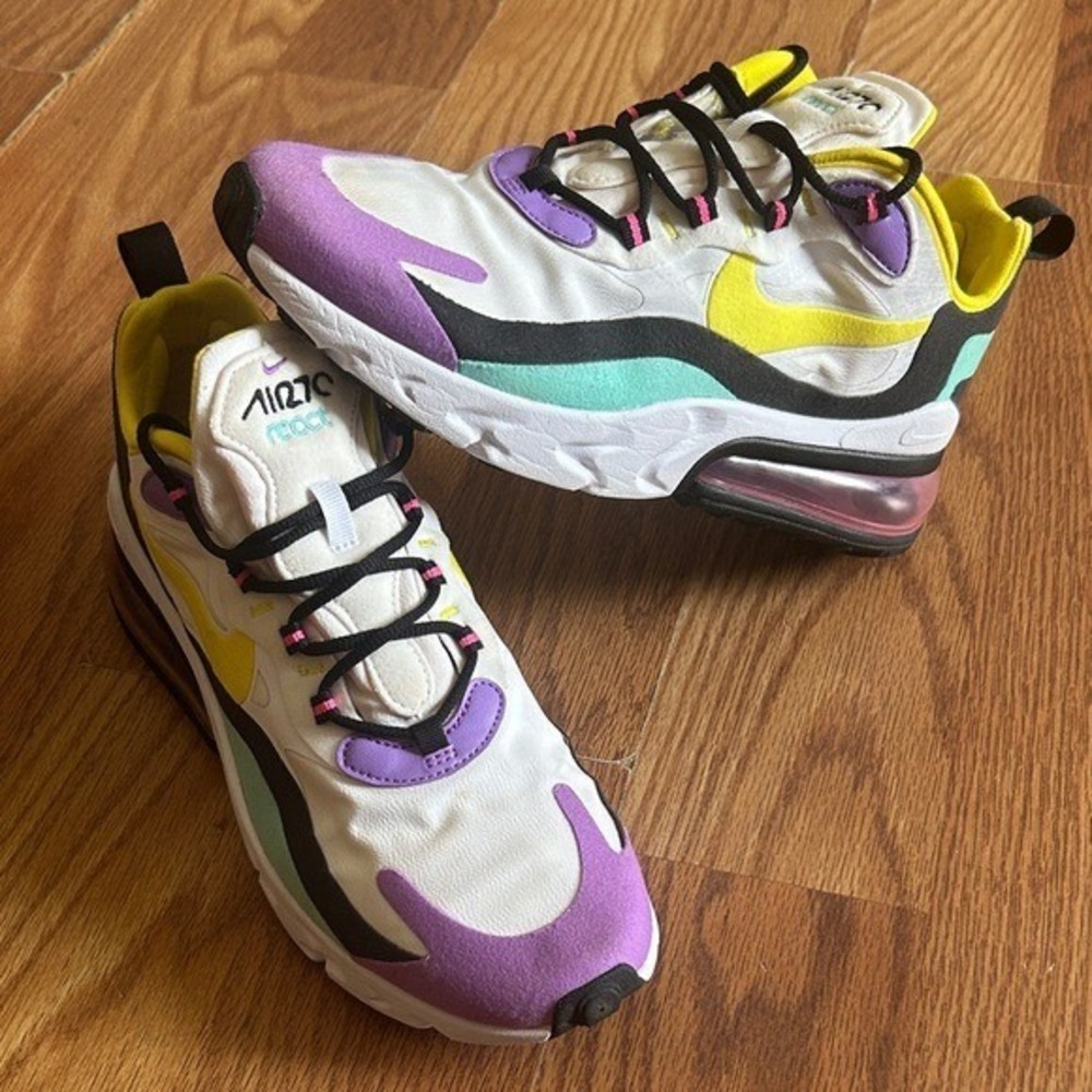 Nike Women's White Yellow Purple Mint Running Sneakers
